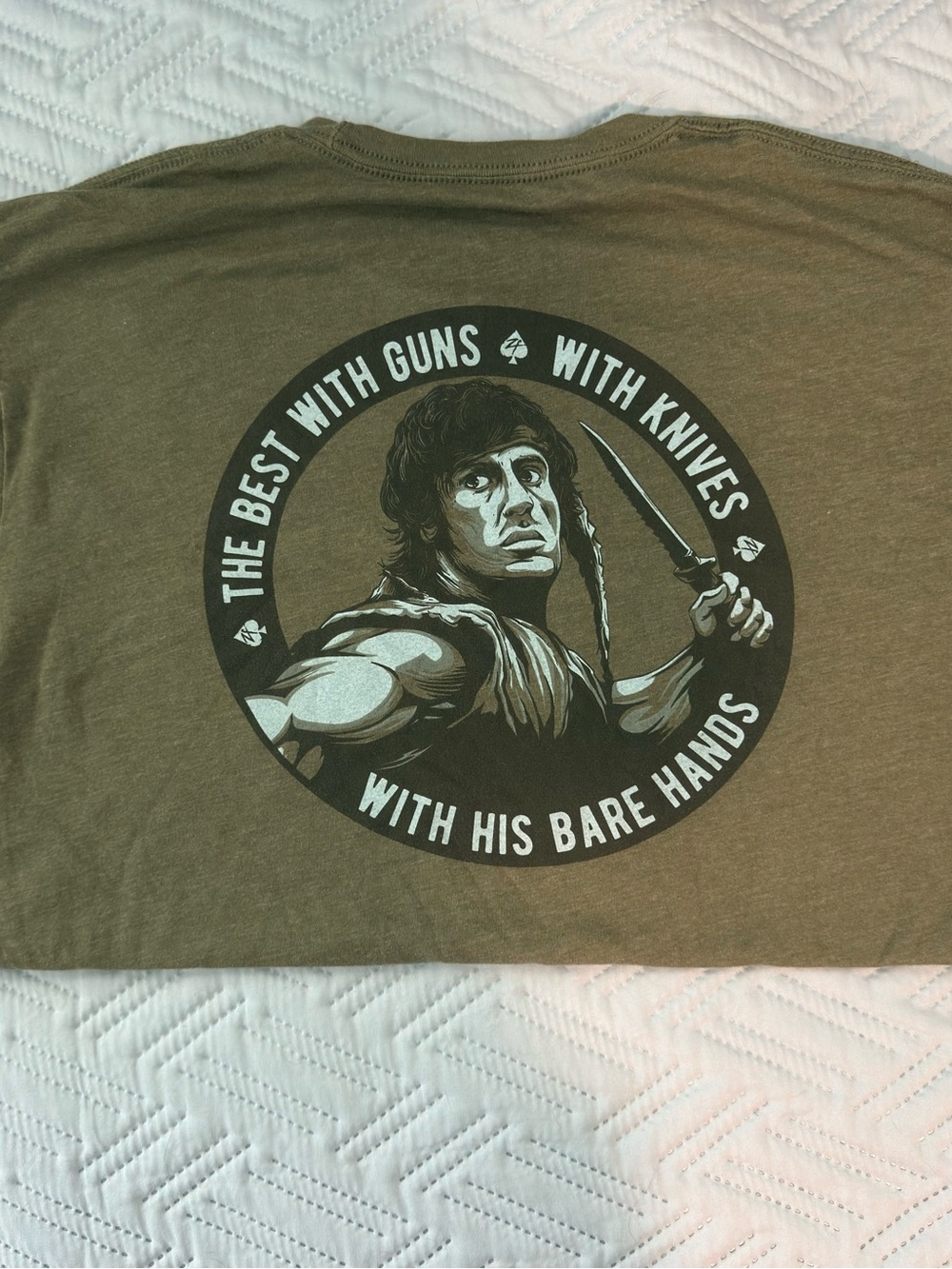 Zero Foxtrot XL  Olive Green Men’s T-Shirt - Rambo